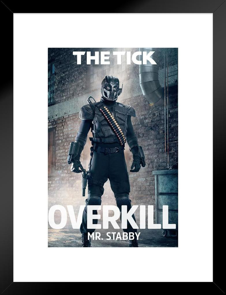 The Tick Overkill Mr Stabby TV Series Matted Framed Wall Art Print