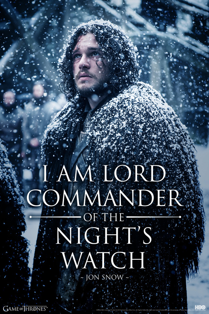 Game of Thrones Jon Snow Lord Commander Nights Watch Cool Wall