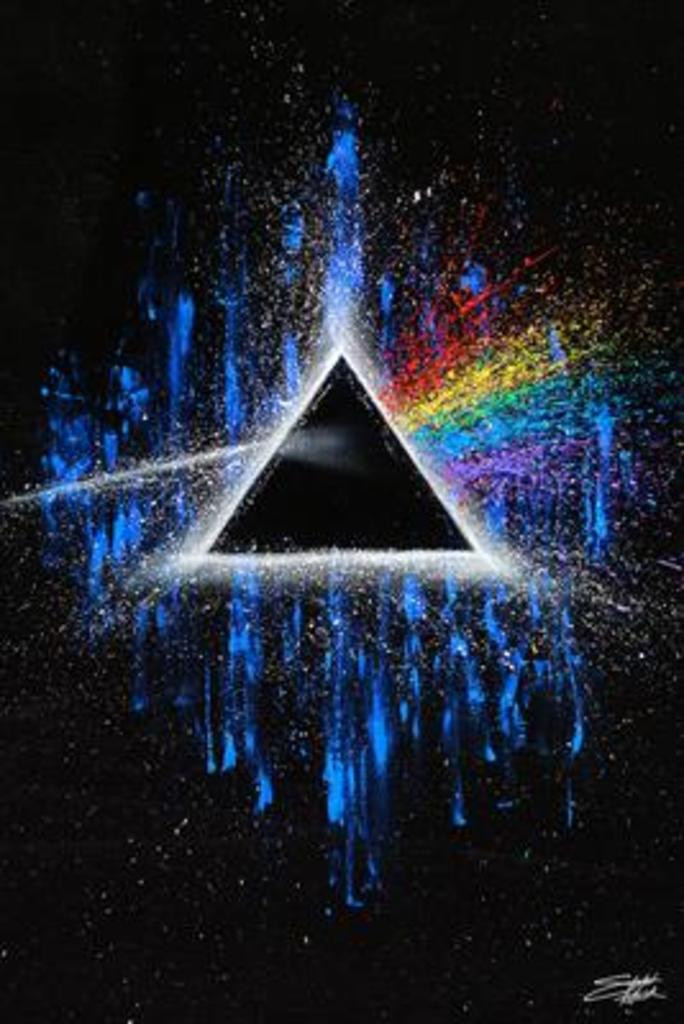 Pink Floyd Dark Side of The Moon Painting Music Cool Wall Decor