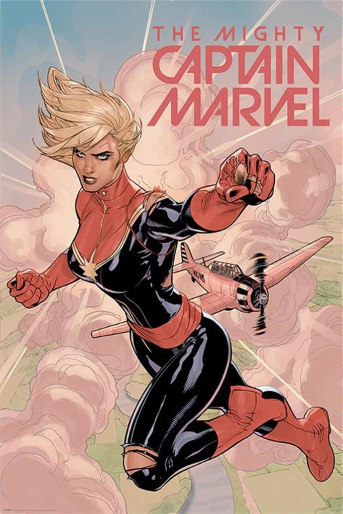 Captain Marvel Flight Cool Wall Art Print Poster 24x36 - Poster