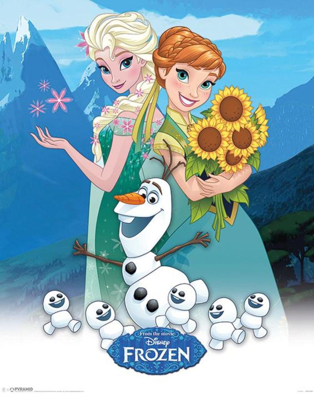 frozen fever anna elsa and olaf movie cool wall decor art print poster 16x20 poster foundry