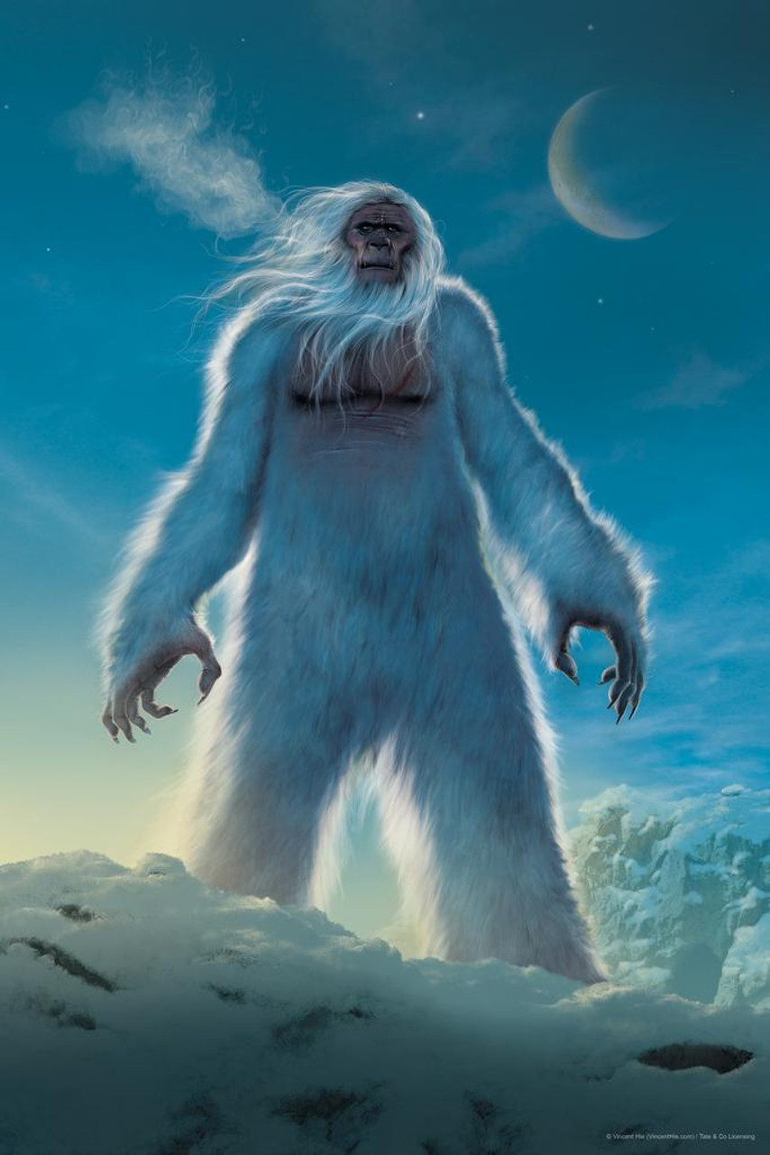 Yeti Outside Winter Snow by Vincent Hie Fantasy Art Print Cool Huge Large  Giant Poster Art 36x54
