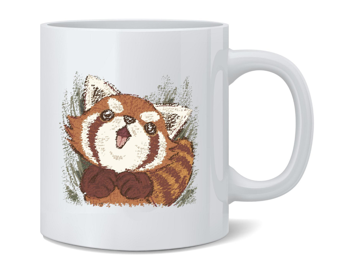 Red Panda Cartoon Cute Animal Ceramic Coffee Mug Tea Cup Novelty 12 oz - Poster Foundry