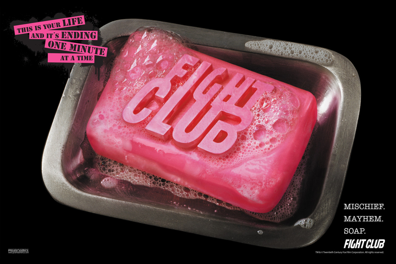 Fight Club Bar Of Soap This Is Your Life And Its Ending One Minute At A Time Movie Classic Retro Cult Tyler Durden Cool Wall Decor Art Print Poster 12x18 Poster Fight Club Bar Of Soap This Is Your Life And Its Ending One Minute At A Time Movie Classic Retro Cult Tyler Durden Cool Wall Decor Art Print Poster 12x18 Poster