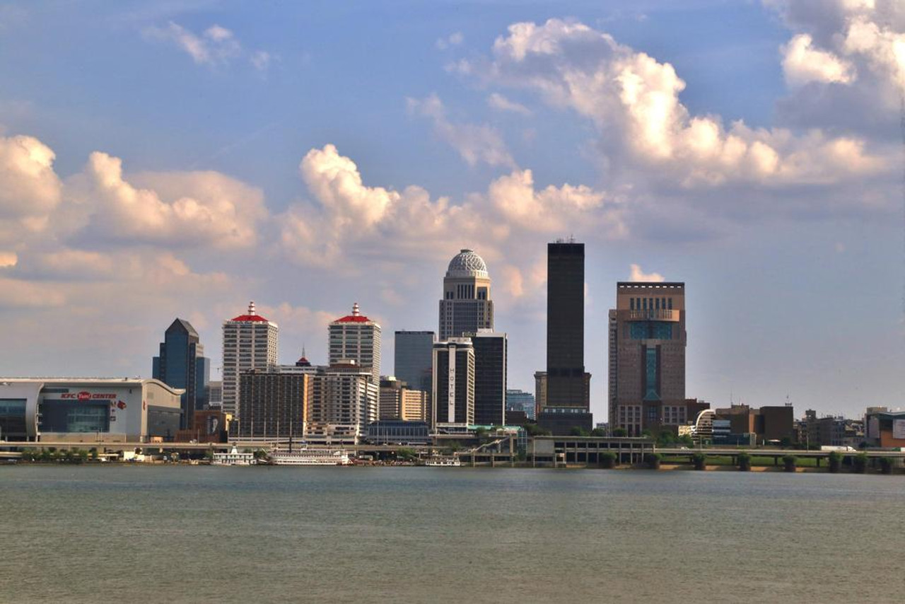 Louisville, Kentucky City Skyline Panoramic Print