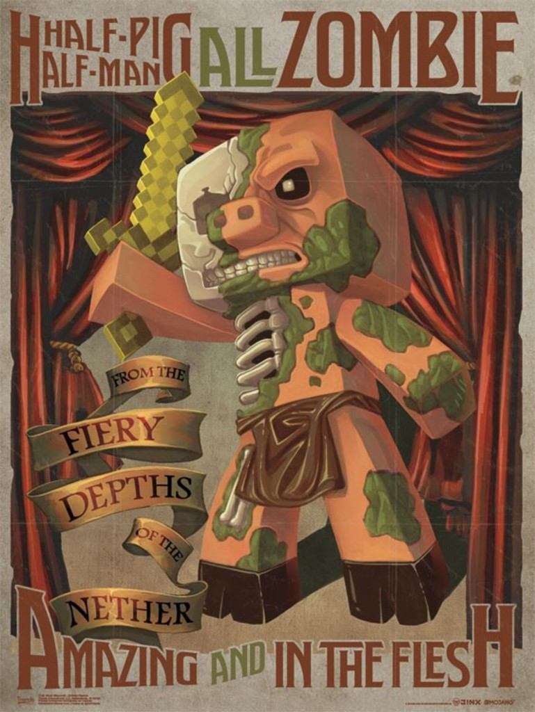 Minecraft Zombie Pigman Kopf