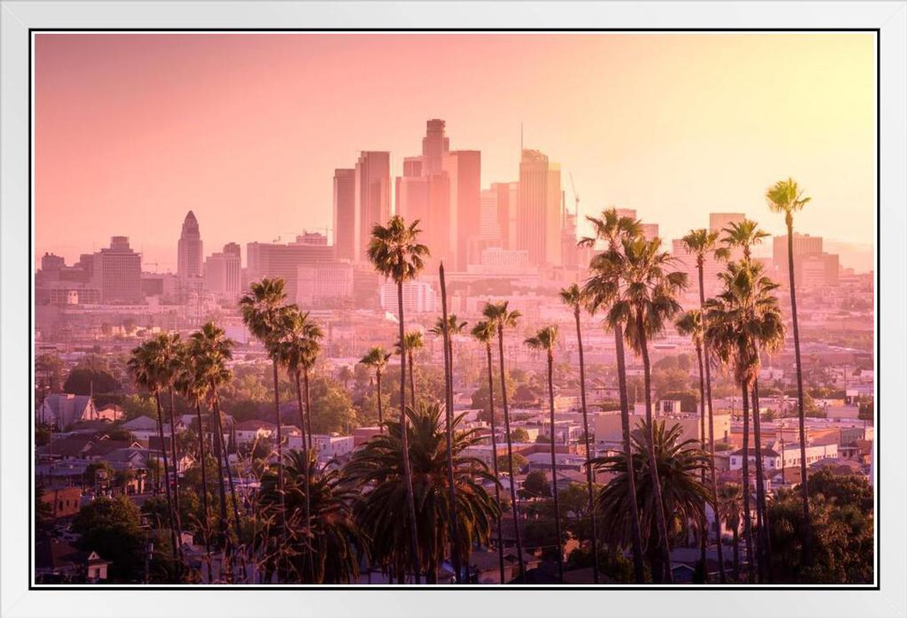 los angeles skyline sunset