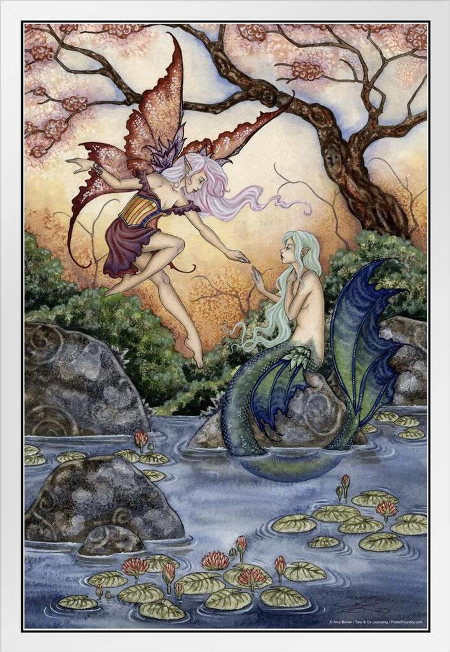 Fairy Decor The Introduction Fairies In Pond by Amy Brown Fantasy