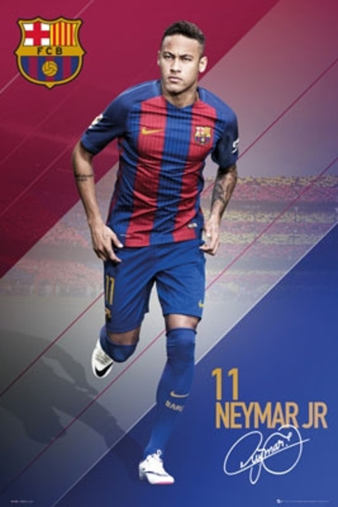 FC Barcelona Neymar Jr 16/17 Soccer Sports Cool Wall Decor Art