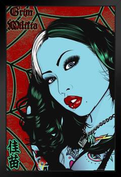 Living Dead By Grim Graphix Retro Pin Up Art Print Stand or Hang Wood Frame Display Poster Print 9x13
