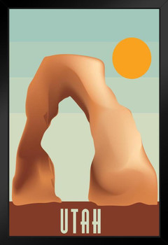 Retro Style Arches National Park Utah Travel Art Print Stand or Hang Wood Frame Display Poster Print 9x13
