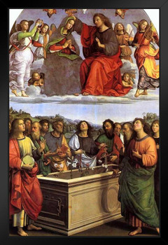 Raphael The Oddi Altarpiece Fine Art Realism Romantic Artwork Raffaello Prints Biblical Drawings Portrait Painting Wall Art Renaissance Posters Canvas Art Stand or Hang Wood Frame Display 9x13