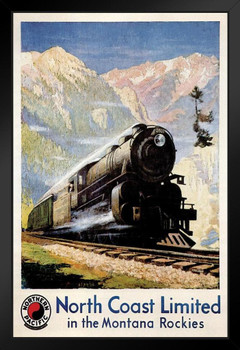Northern Pacific North Coast Limited Montana Rockies Train Vintage Travel Art Print Stand or Hang Wood Frame Display Poster Print 9x13