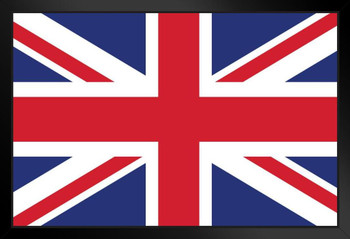 United Kingdom Union Jack Flag Art Print Stand or Hang Wood Frame Display Poster Print 9x13