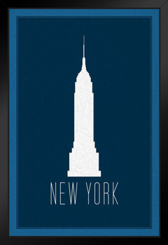 Cities New York City Empire State Building Blue Art Print Stand or Hang Wood Frame Display Poster Print 9x13 Cities New York City Empire State Building Blue Art Print Stand or Hang Wood Frame Display Poster Print 9x13