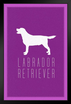 Dogs Labrador Retriever Lab Purple Dog Posters For Wall Funny Dog Wall Art Dog Wall Decor Dog Posters For Kids Bedroom Animal Wall Poster Cute Animal Posters Stand or Hang Wood Frame Display 9x13