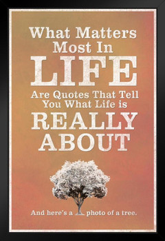 What Matters Most In Life Are Quotes Red Art Print Stand or Hang Wood Frame Display Poster Print 9x13