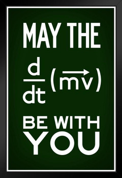 May The Force Be With You Equation Movie Quote Green Art Print Stand or Hang Wood Frame Display Poster Print 9x13