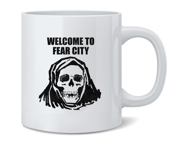 Welcome To Fear City Skull Retro Vintage Coffee Mug 12oz