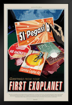 Greetings From Your First Exoplanet NASA Space Travel Art Print Stand or Hang Wood Frame Display Poster Print 9x13