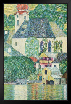 Gustav Klimt Church in Unterach on Lake Attersee Art Nouveau Print and Posters Gustav Klimt Canvas Wall Art Fine Art Nature Landscape Abstract Painting Stand or Hang Wood Frame Display 9x13