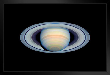 Saturn Rings Planet Solar System Outer Space Art Print Stand or Hang Wood Frame Display Poster Print 13x9