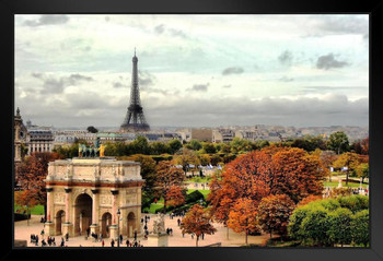 Autumn in Paris France Eiffel Tower Photo Photograph Art Print Stand or Hang Wood Frame Display Poster Print 13x9