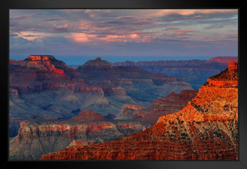 Grand Canyon National Park Mather Point Sunset Photo Photograph Art Print Poster No Glare Wood Frame Display 8x12