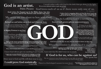 Quotes About God Religion Art Print Stand or Hang Wood Frame Display Poster Print 9x13