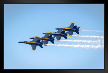 Military Air Show Fighter Jet Airplane Aircraft Plane Photo Photograph Picture Modern Wood Frame Display 9x13