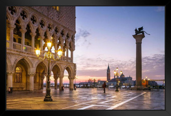 Dawn Over Piazza San Marco Venice Photo Photograph Art Print Stand or Hang Wood Frame Display Poster Print 9x13