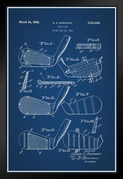 Golf Club 1931 Official Patent Blueprint Art Print Stand or Hang Wood Frame Display Poster Print 9x13
