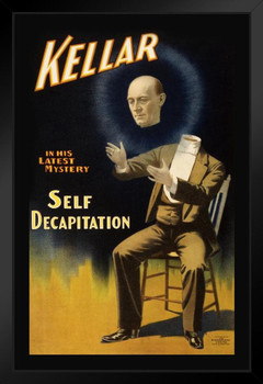 Kellar The Magician Self Decapitation Art Print Stand or Hang Wood Frame Display Poster Print 9x13