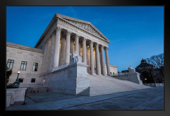 United States Supreme Court Washington DC At Night Photo Photograph Art Print Stand or Hang Wood Frame Display Poster Print 13x9