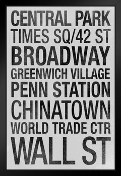 Subway New York City White Art Print Stand or Hang Wood Frame Display Poster Print 9x13