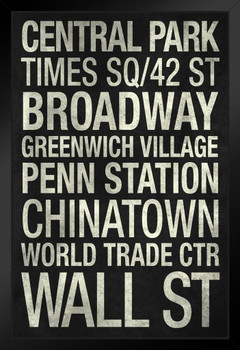 Subway Stations New York City Black and White Art Print Stand or Hang Wood Frame Display Poster Print 9x13