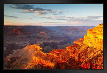 Sunset over South Rim of Grand Canyon National Park Photo Photograph Art Print Stand or Hang Wood Frame Display Poster Print 13x9