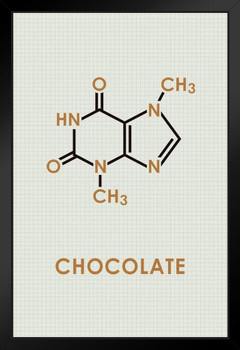 Chocolate Theobromine Molecule Science Grid Funny Art Print Stand or Hang Wood Frame Display Poster Print 9x13