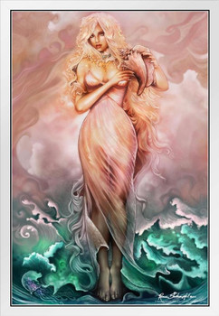 Venus by Renee Biertempfel Fantasy Art White Wood Framed Poster 14x20