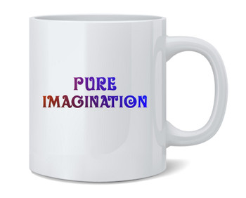 Pure Imagination Retro Text Cute Ceramic Coffee Mug Tea Cup Fun Novelty Gift 12 oz