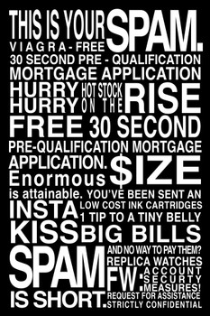 Spamifesto Demotivational Black Funny Thick Paper Sign Print Picture 8x12