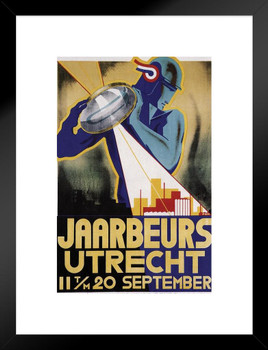 Jaarbeurs Utrecht Netherlands Exposition Dutch Holland Vintage Travel Matted Framed Wall Decor Art Print 20x26