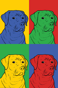 Labrador Retriever Pop Art Dog Posters For Wall Funny Dog Wall Art Dog Wall Decor Dog Posters For Kids Bedroom Animal Wall Poster Cute Animal Posters Thick Paper Sign Print Picture 8x12