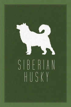 Dogs Siberian Husky Green Dog Posters For Wall Funny Dog Wall Art Dog Wall Decor Dog Posters For Kids Bedroom Animal Wall Poster Cute Animal Posters Thick Paper Sign Print Picture 8x12