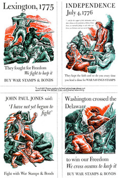 WPA War Propaganda Buy War Bonds Thick Paper Sign Print Picture 8x12