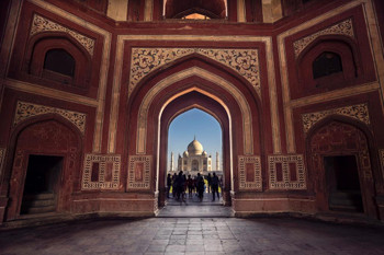 Taj Mahal Seen Through the Taj Mahal Mosque Doors Archway Photo Photograph Thick Paper Sign Print Picture 12x8