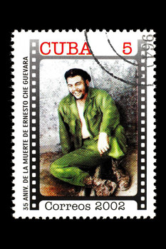 Ernesto Che Guevara Postal Stamp Cuban Postal Stamp Thick Paper Sign Print Picture 8x12