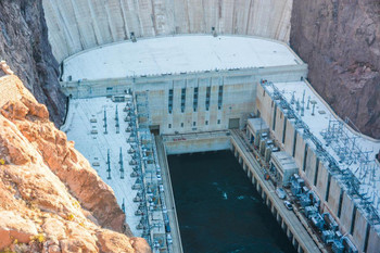 Hoover Dam Power House High Angle View Photo Photograph Thick Paper Sign Print Picture 12x8