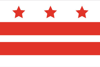 Washington DC City Flag Thick Paper Sign Print Picture 8x12