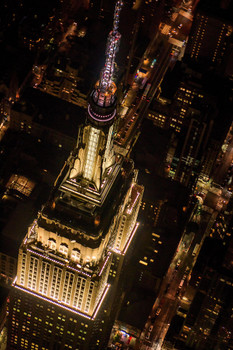 Iconic Building New York City Landscape Night Photo Photograph Cool Wall Art Print Poster 12x18